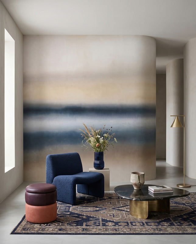 Rotko Ash Abstract Horizon Wall Mural
