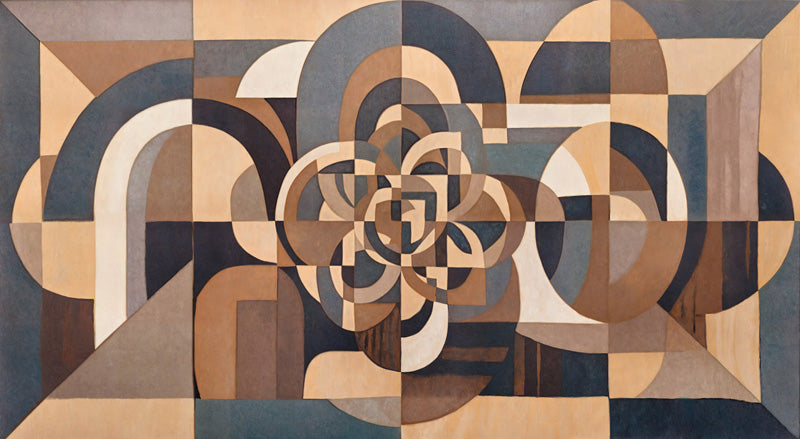 Silent Passage Geometric Wall Mural
