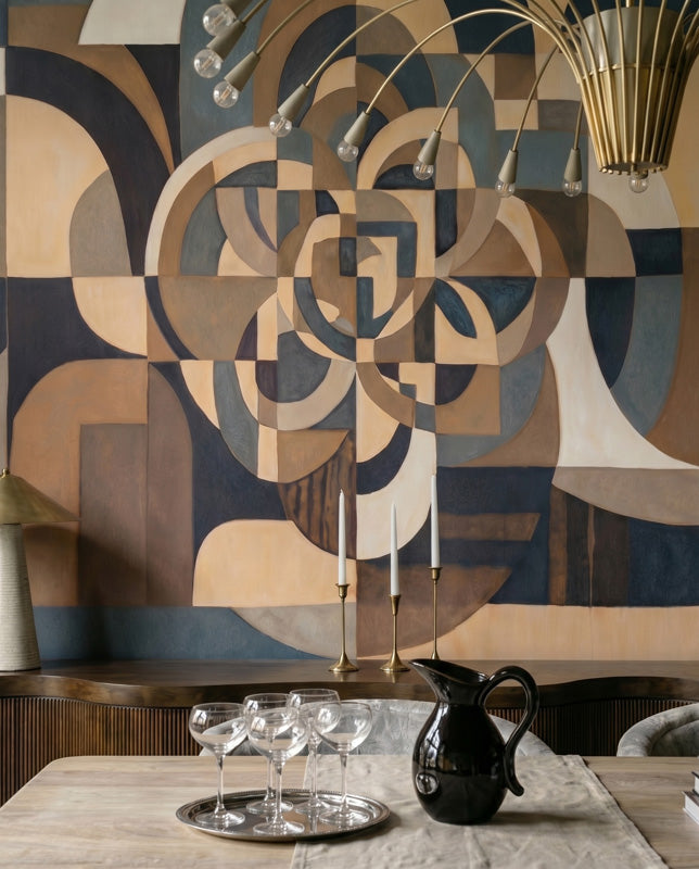 Silent Passage Geometric Wall Mural