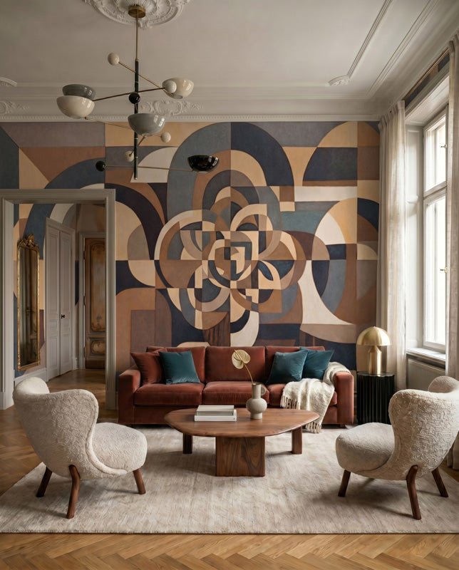 Silent Passage Geometric Wall Mural