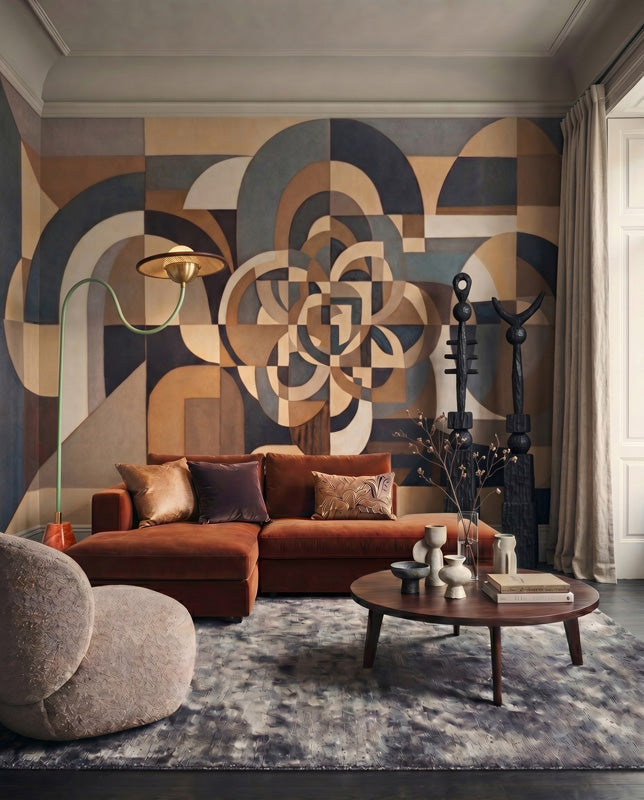 Silent Passage Geometric Wall Mural