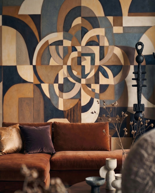 Silent Passage Geometric Wall Mural