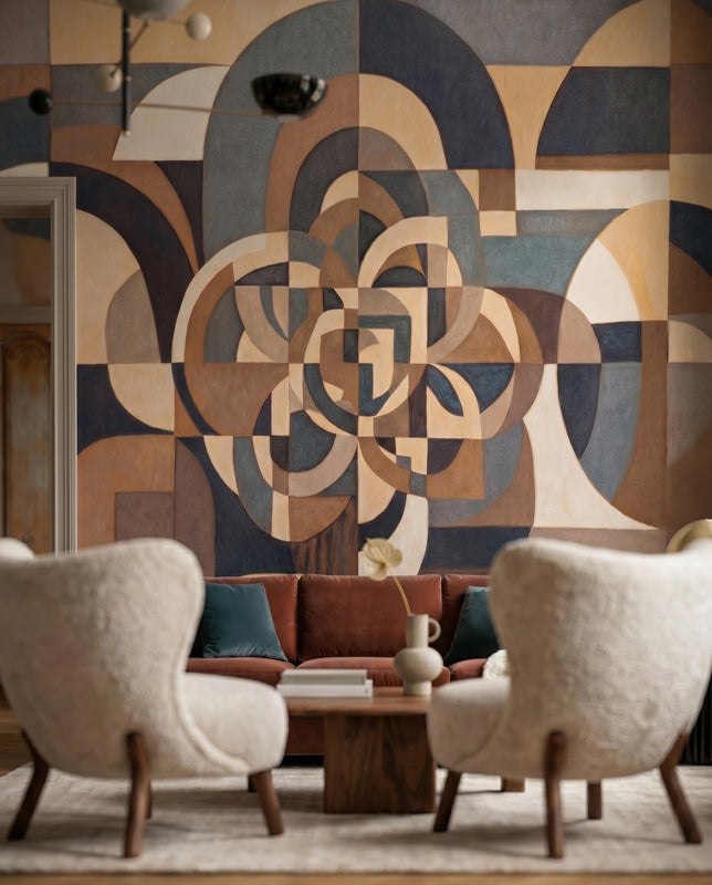 Silent Passage Geometric Wall Mural