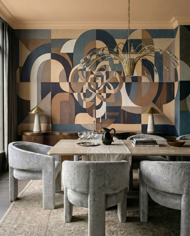 Silent Passage Geometric Wall Mural