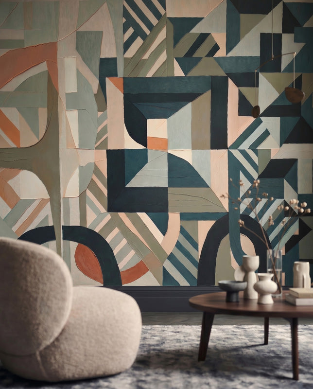 Silent Planes Geometric Wall Mural