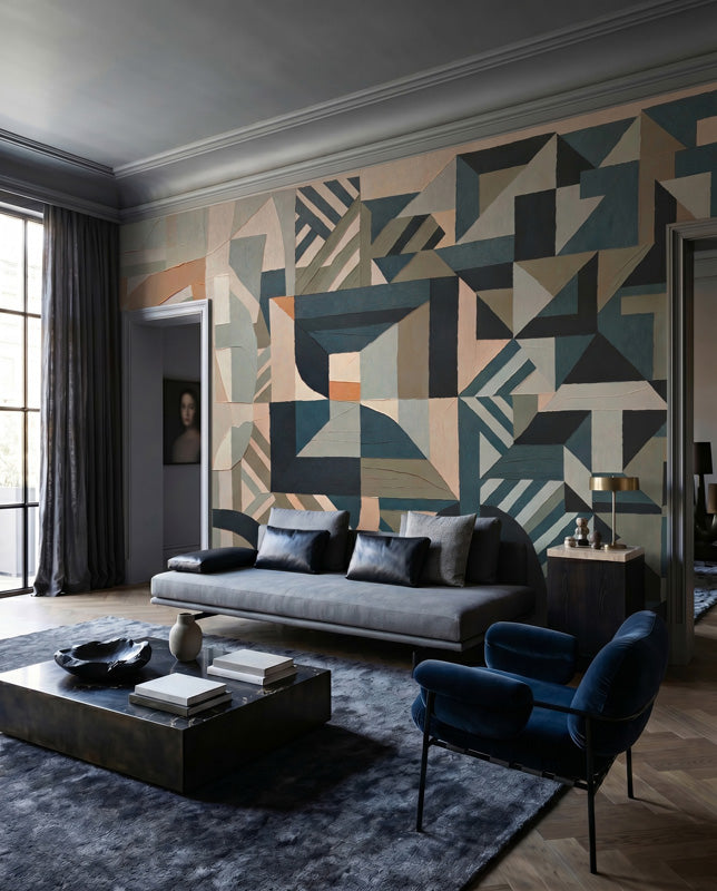 Silent Planes Geometric Wall Mural