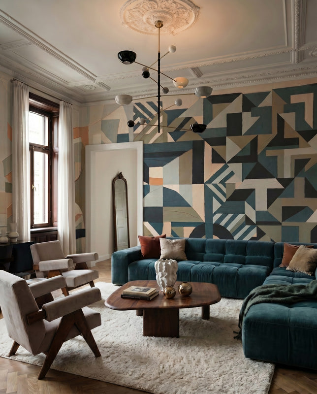 Silent Planes Geometric Wall Mural