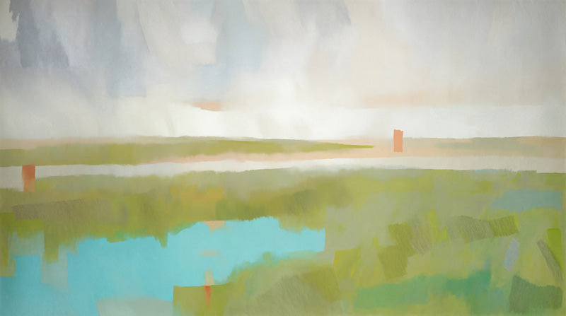 Velvet Dawn Abstract Landscape Wall Mural