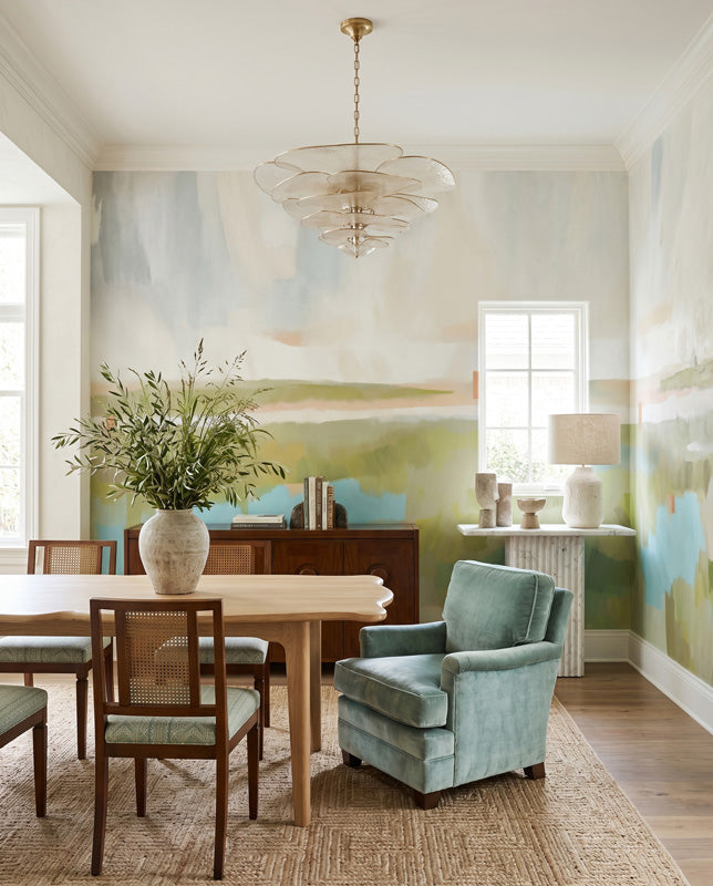 Velvet Dawn Abstract Landscape Wall Mural