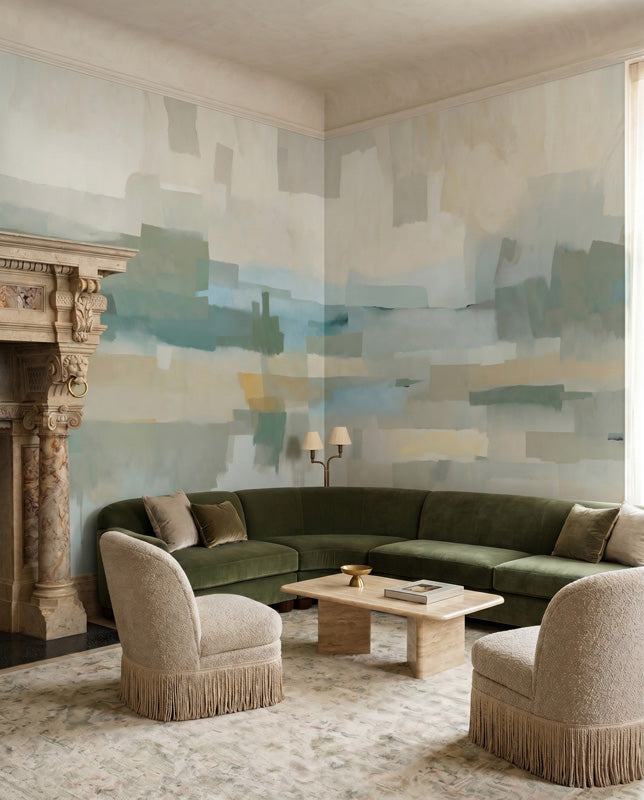Velvet Dusk Abstract Painterly Wall Mural
