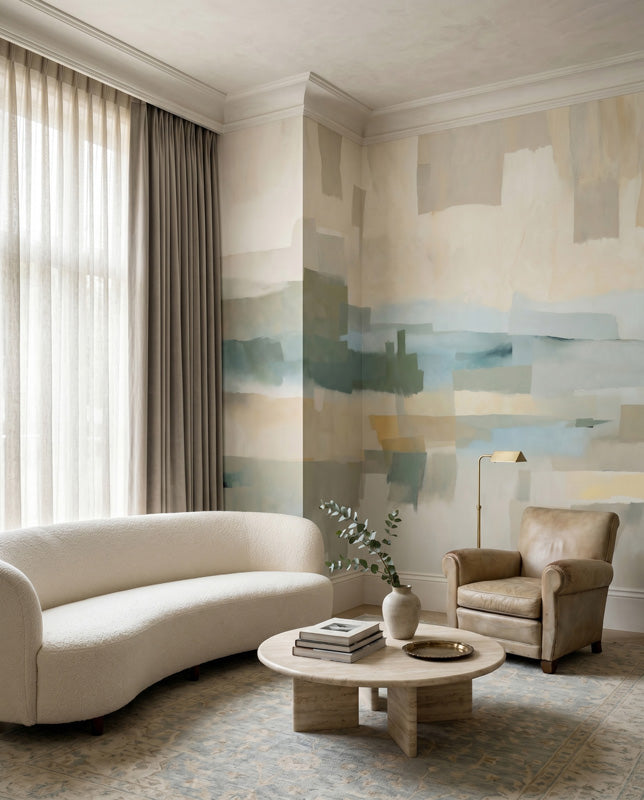 Velvet Dusk Abstract Painterly Wall Mural