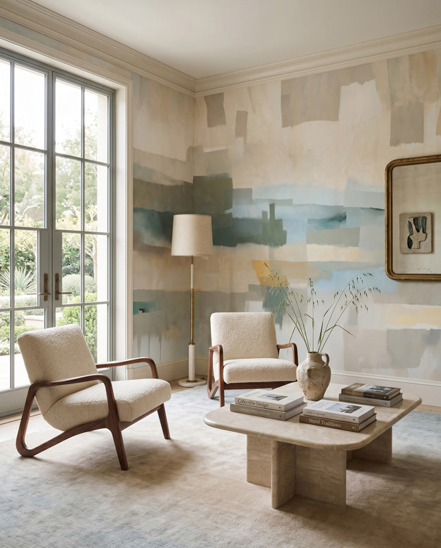 Velvet Dusk Abstract Painterly Wall Mural