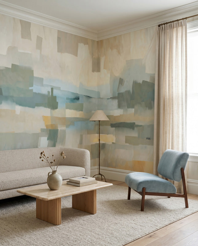 Velvet Dusk Abstract Painterly Wall Mural