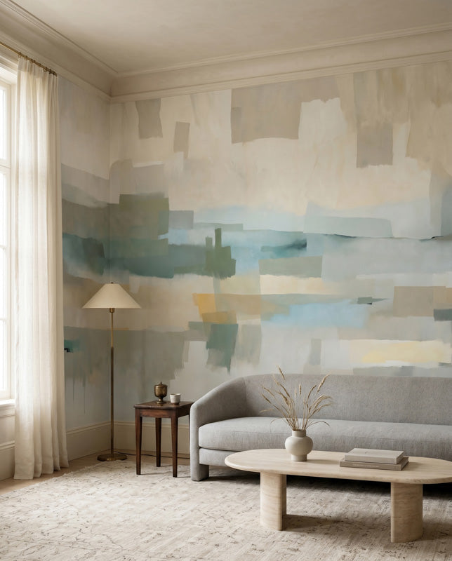 Velvet Dusk Abstract Painterly Wall Mural