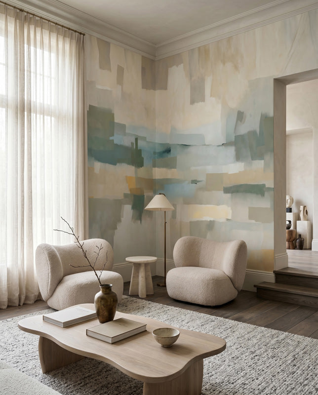 Velvet Dusk Abstract Painterly Wall Mural
