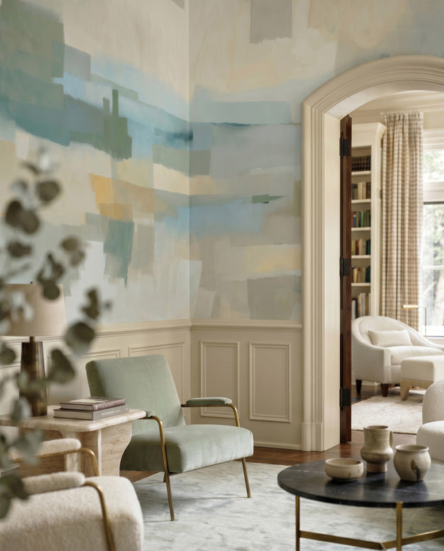 Velvet Dusk Abstract Painterly Wall Mural