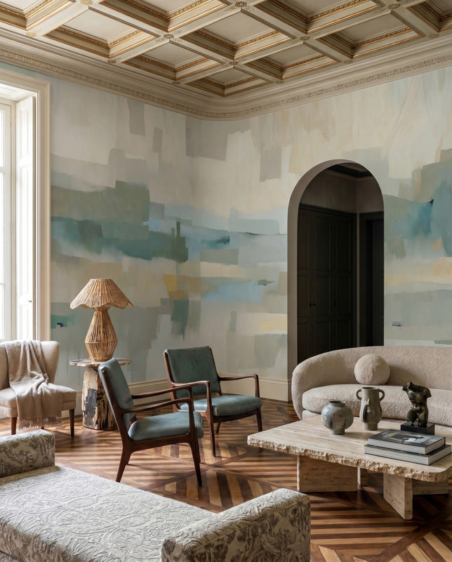 Velvet Dusk Abstract Painterly Wall Mural