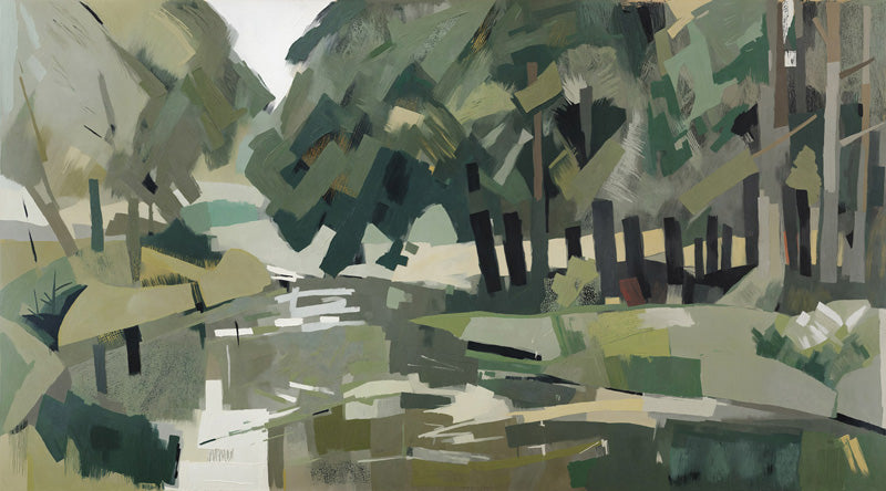 Velvet Forest Abstract Landscape Wall Mural