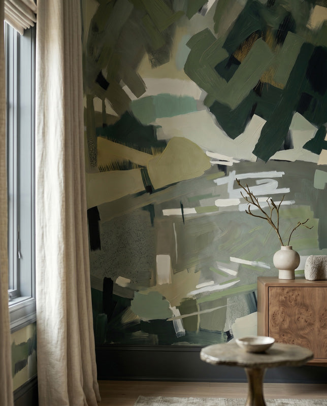 Velvet Forest Abstract Landscape Wall Mural