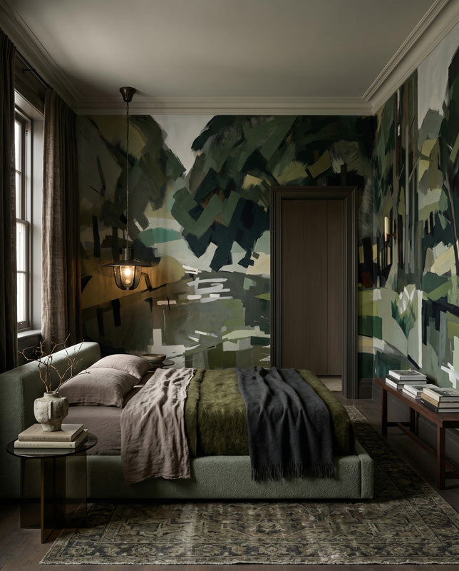 Velvet Forest Abstract Landscape Wall Mural