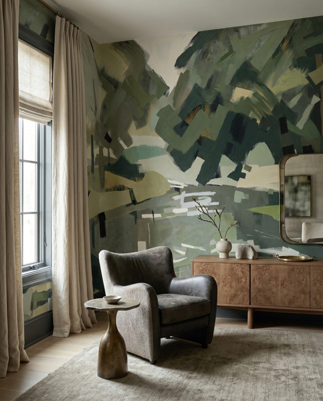 Velvet Forest Abstract Landscape Wall Mural