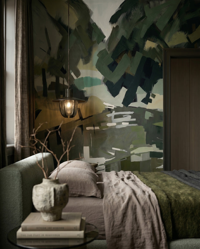 Velvet Forest Abstract Landscape Wall Mural