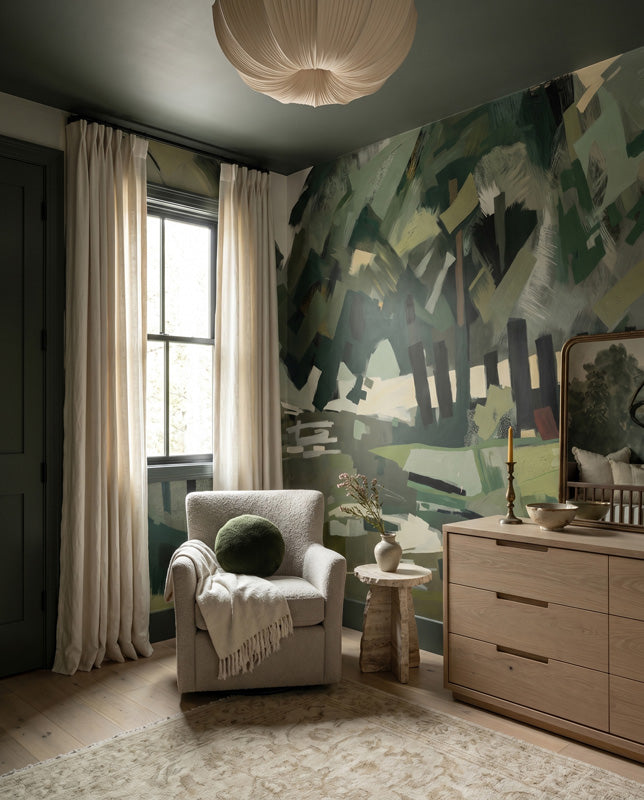 Velvet Forest Abstract Landscape Wall Mural