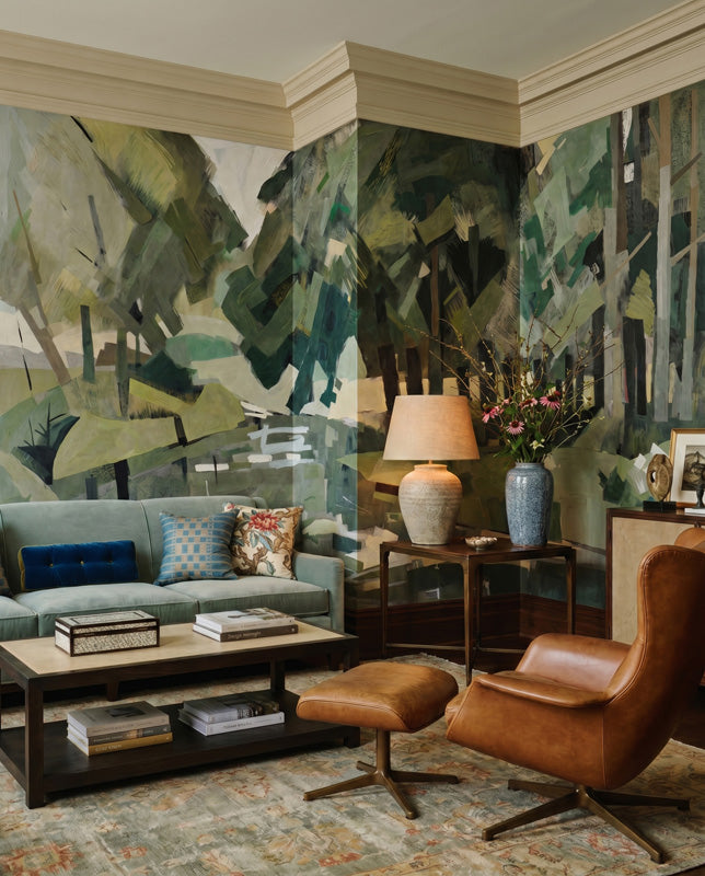 Velvet Forest Abstract Landscape Wall Mural