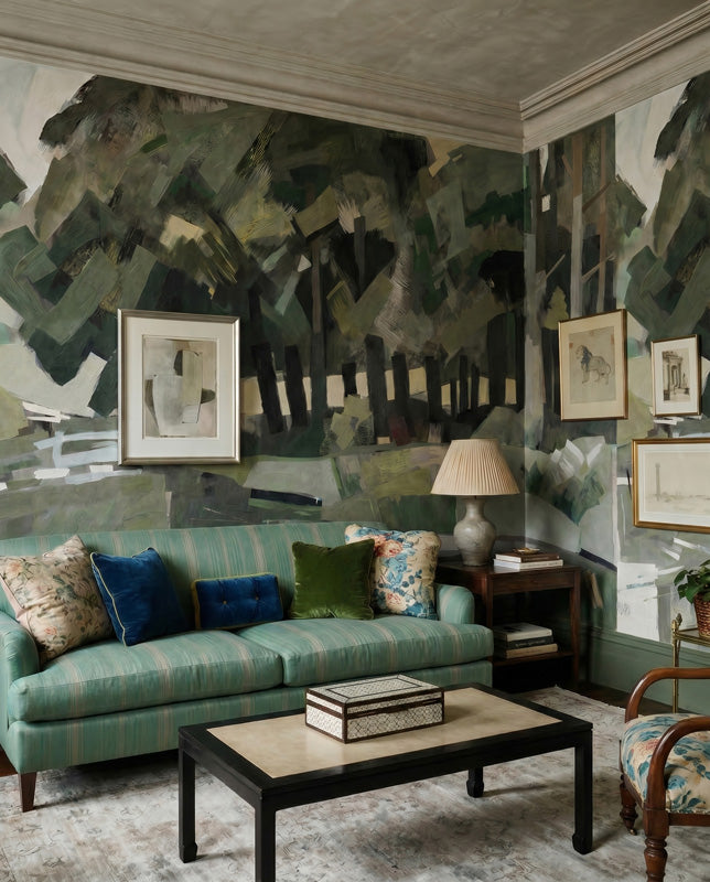 Velvet Forest Abstract Landscape Wall Mural