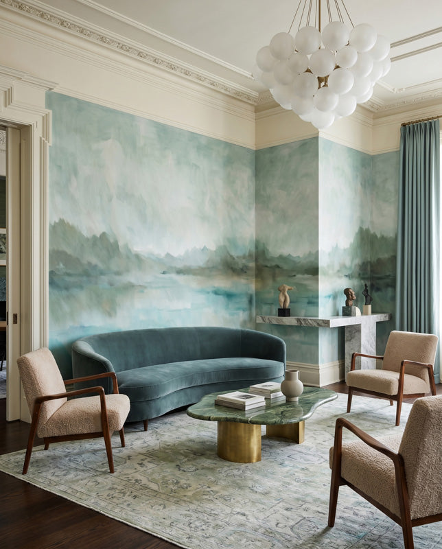 Velvet Horizon Abstract Landscape Wall Mural