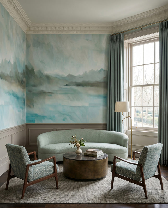 Velvet Horizon Abstract Landscape Wall Mural