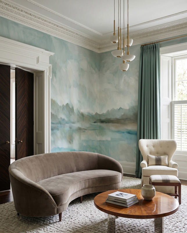 Velvet Horizon Abstract Landscape Wall Mural