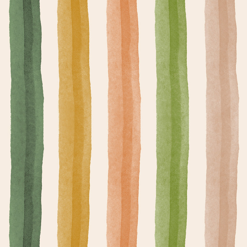 Watercolour Stripe – Soft Painted Striped Wallpaper in Pastel Tones