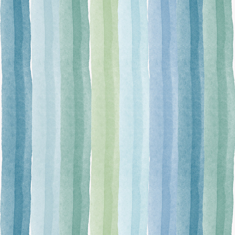 Meadow Wash Stripe – Soft Watercolour Striped Wallpaper