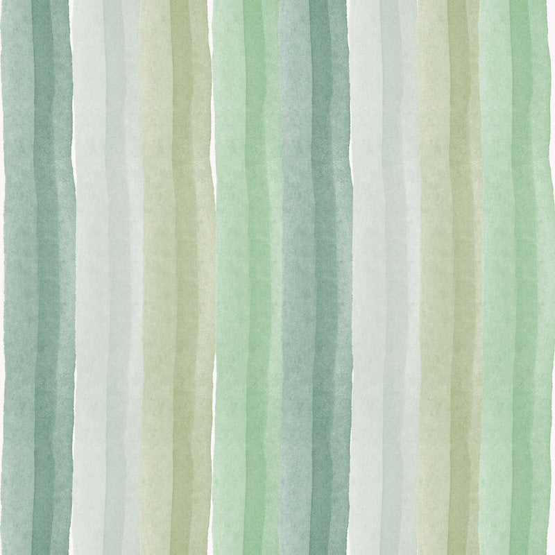 Meadow Wash Stripe – Soft Watercolour Striped Wallpaper