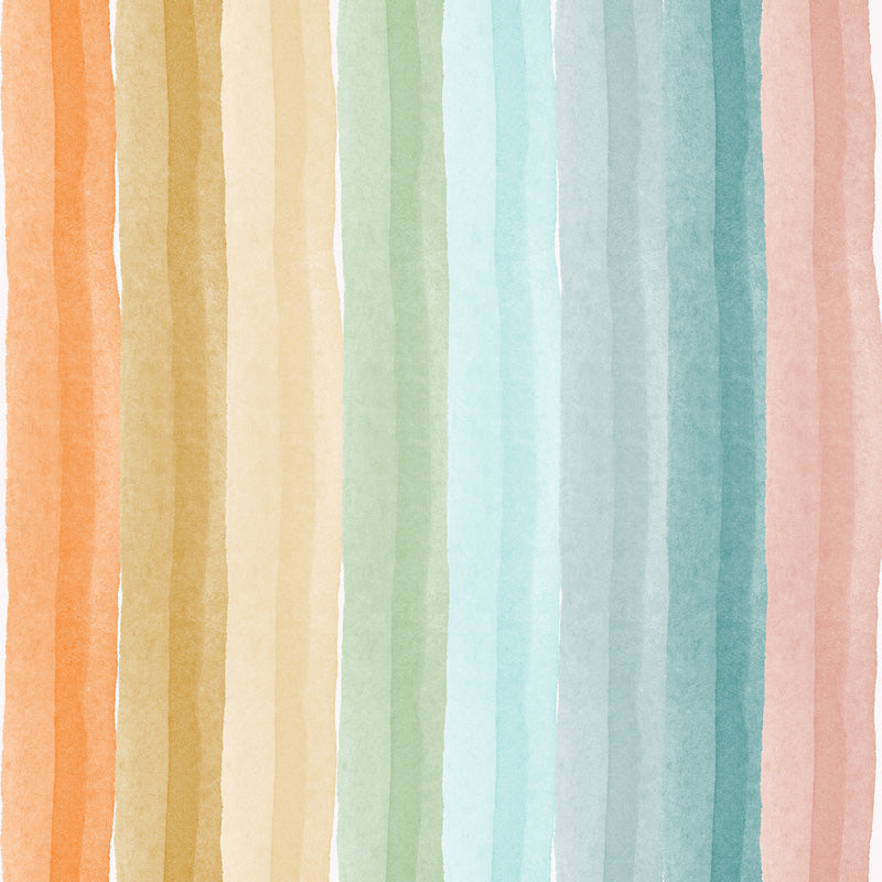 Meadow Wash Stripe – Soft Watercolour Striped Wallpaper