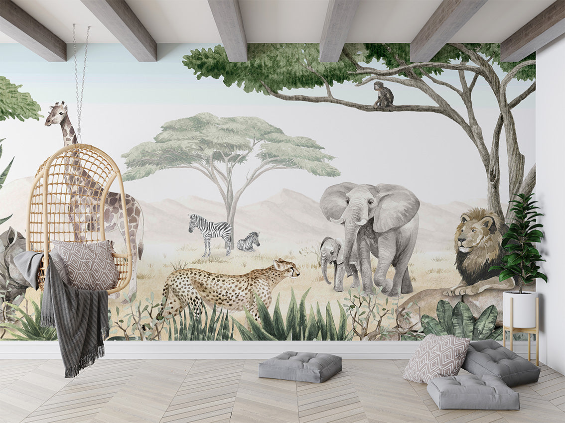 Savannah Jive Safari Wallpaper Mural