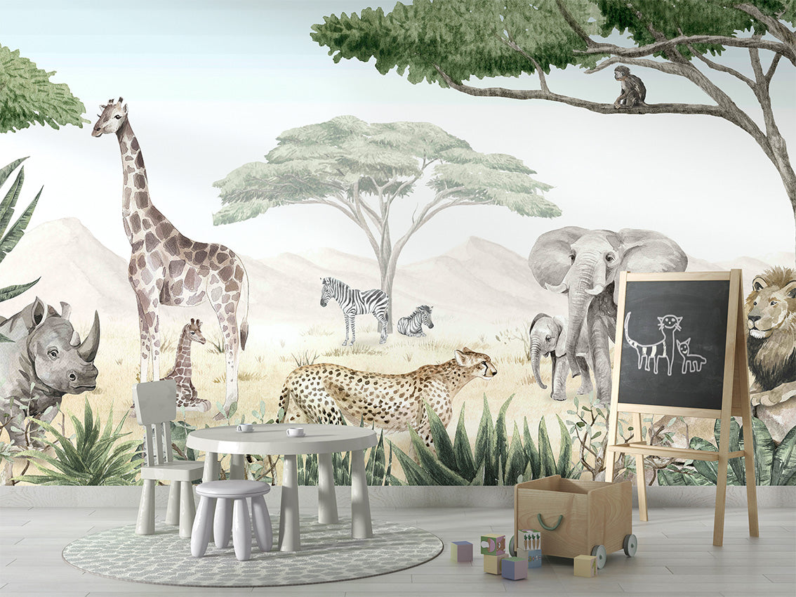Savannah Jive Safari Wallpaper Mural