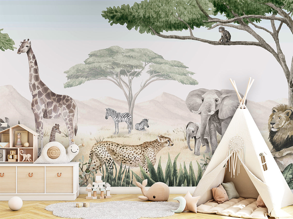 Savannah Jive Safari Wallpaper Mural