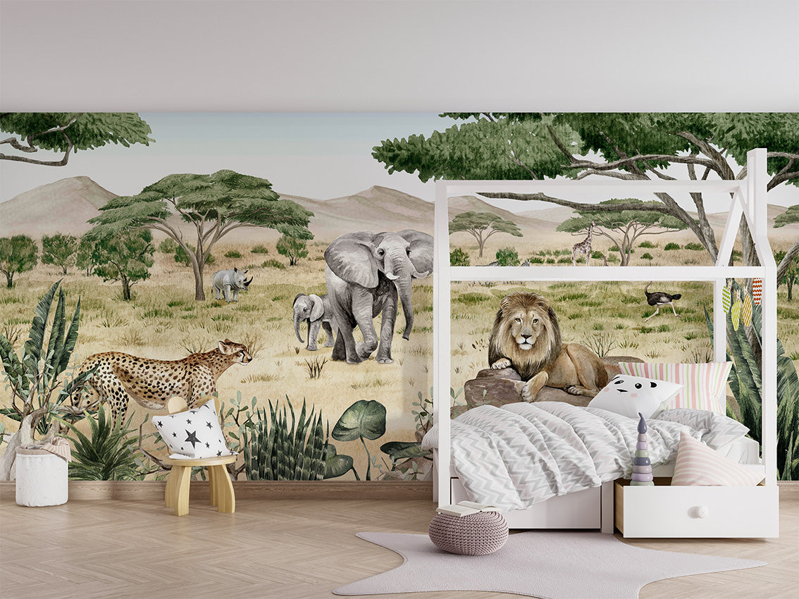 Savannah Secrets Safari Wallpaper Mural