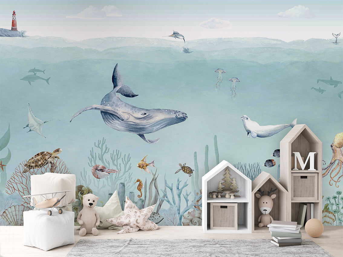 Secret Sealife Coastal Wallpaper Mural
