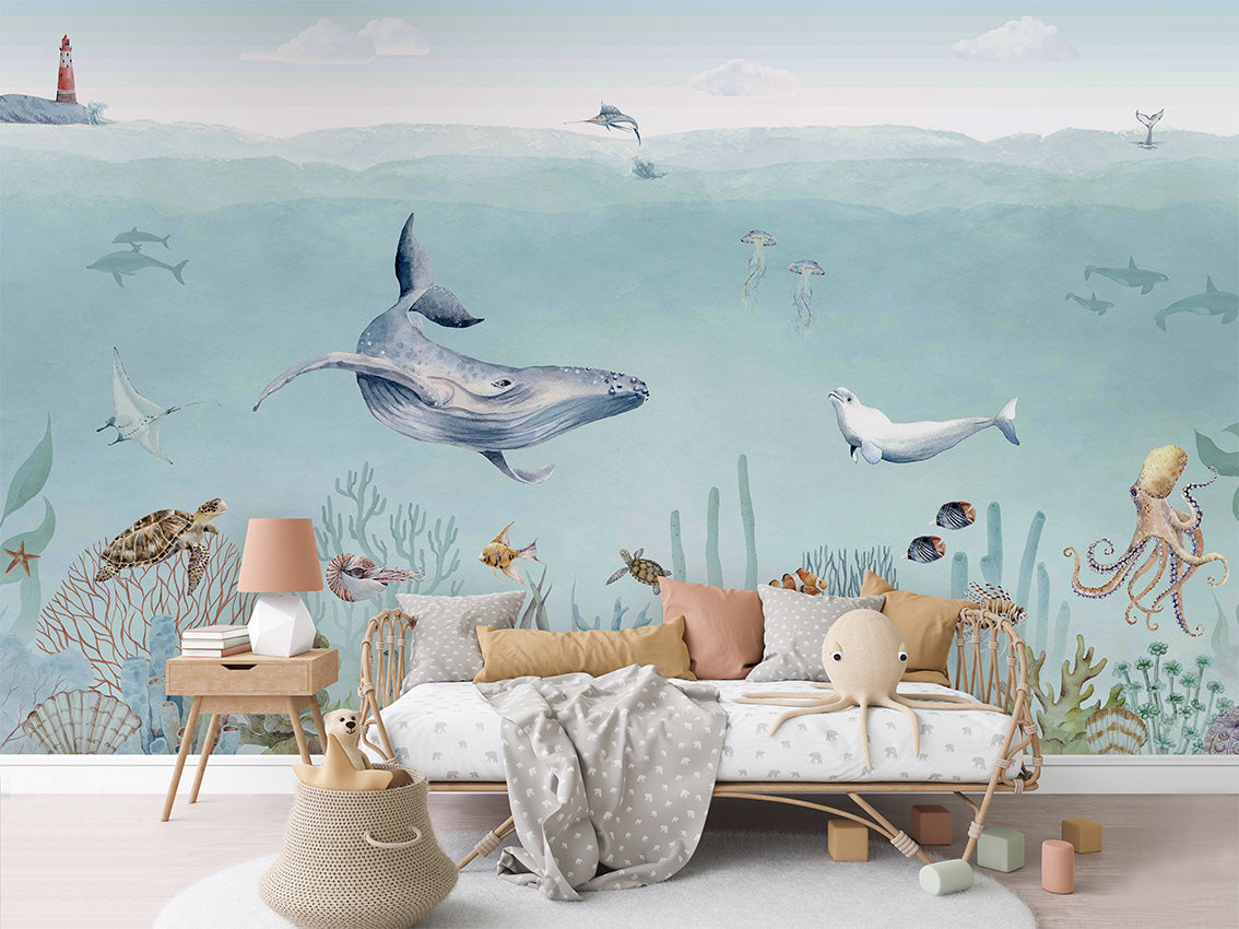 Secret Sealife Coastal Wallpaper Mural