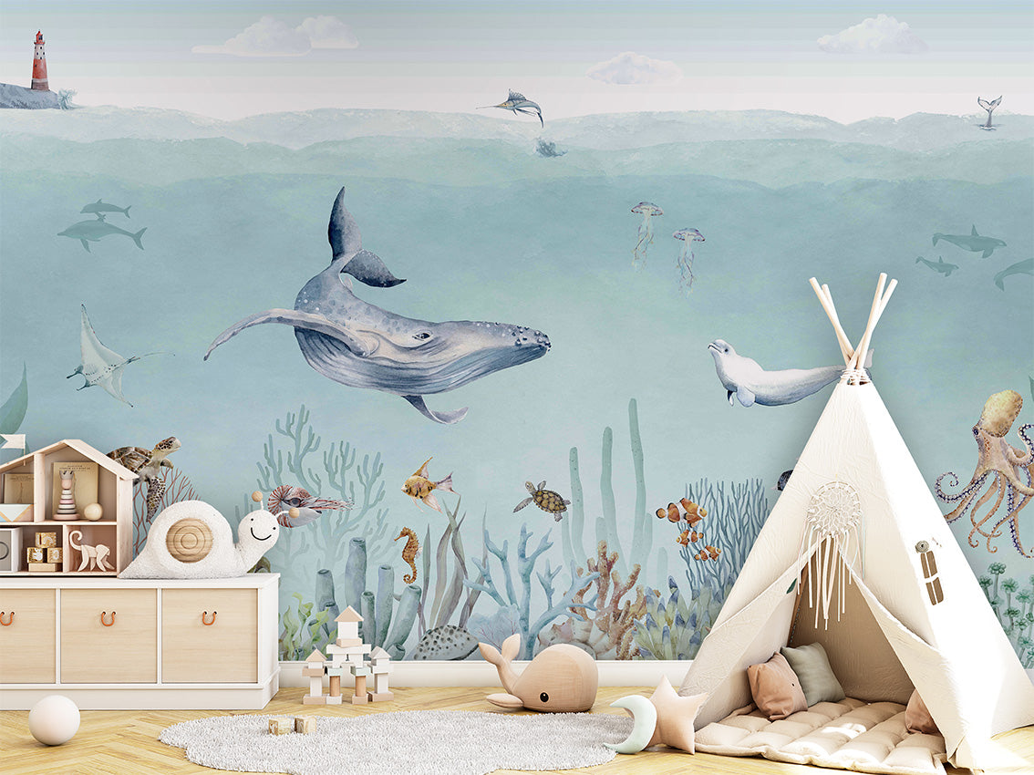 Secret Sealife Coastal Wallpaper Mural