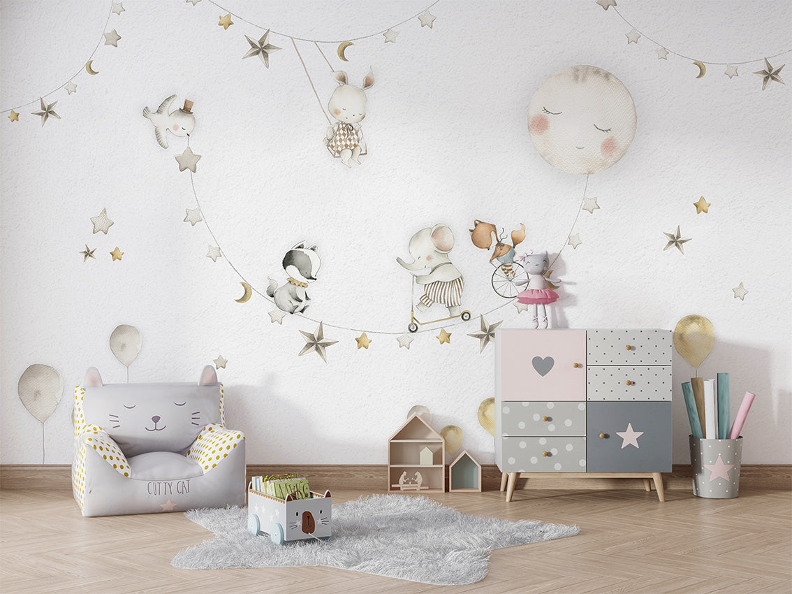 Sleeping Moon Wallpaper Mural