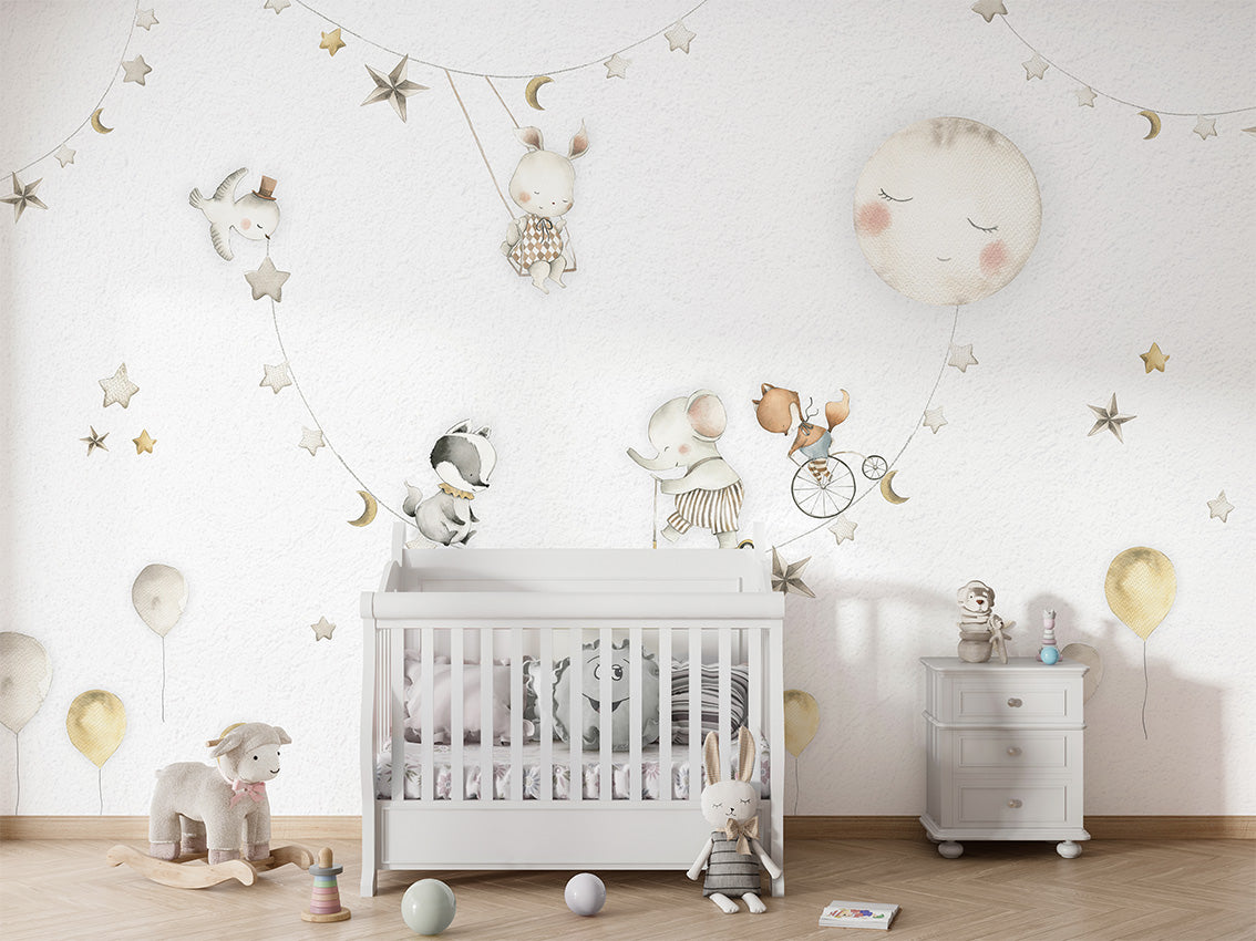 Sleeping Moon Wallpaper Mural