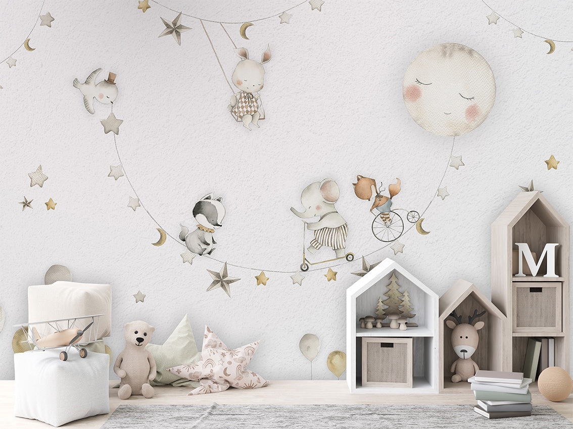Sleeping Moon Wallpaper Mural