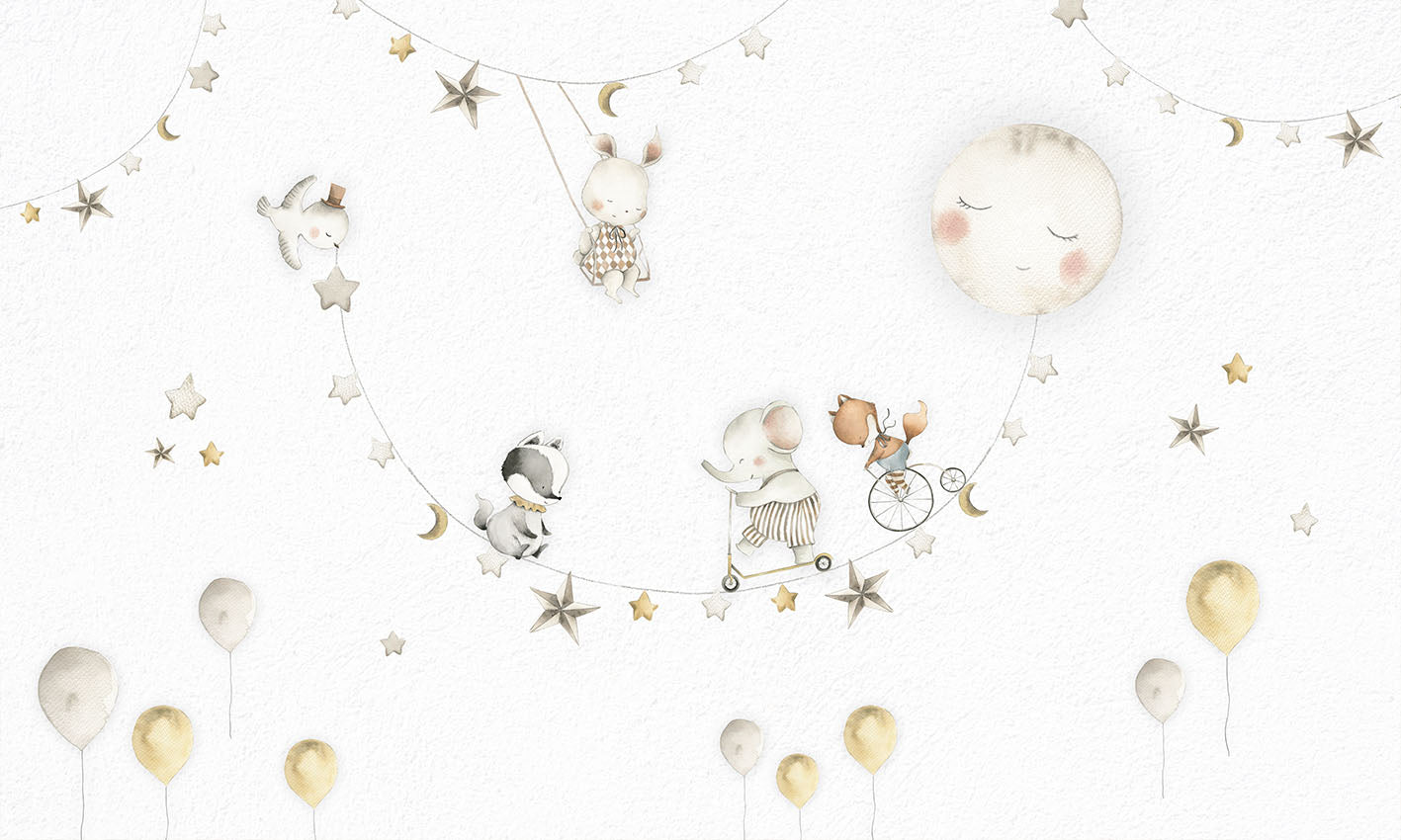 Sleeping Moon Wallpaper Mural