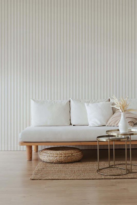 Soft Sand Stripe – Wallpaper in Warm Neutrals