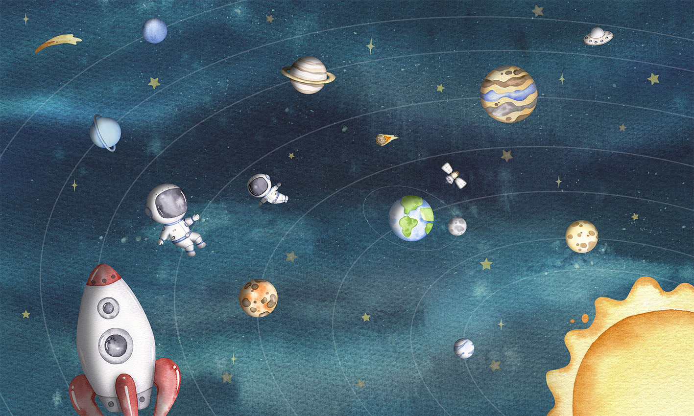 Space Joy Wallpaper Mural