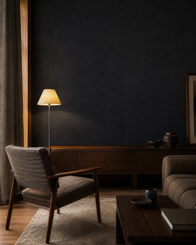 Denim Wall Twill Wallpaper Roll, handmade Japanese wallcovering by Tokiwa
